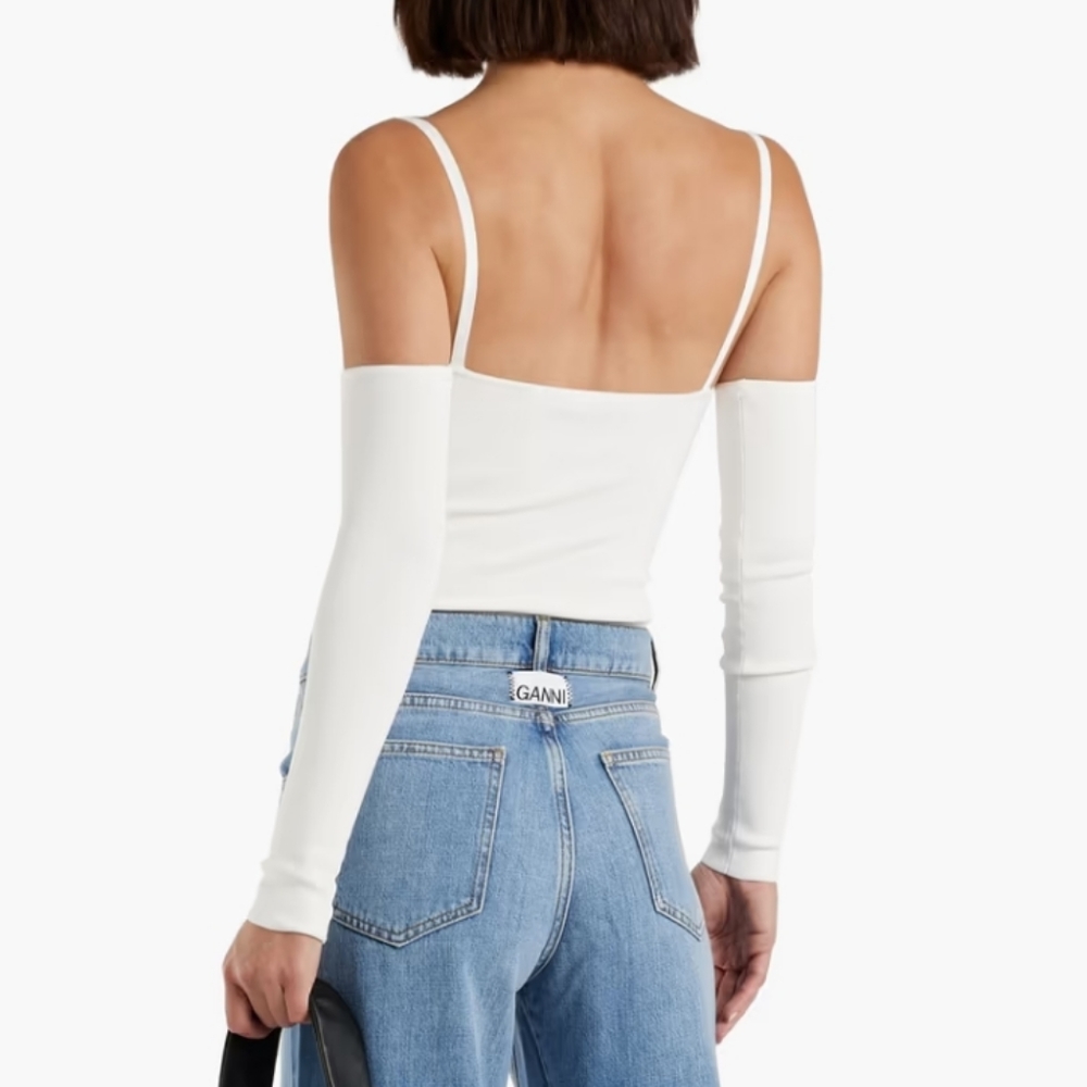ALICE + OLIVIA Convertible Ribbed Top - Picture 3 of 3